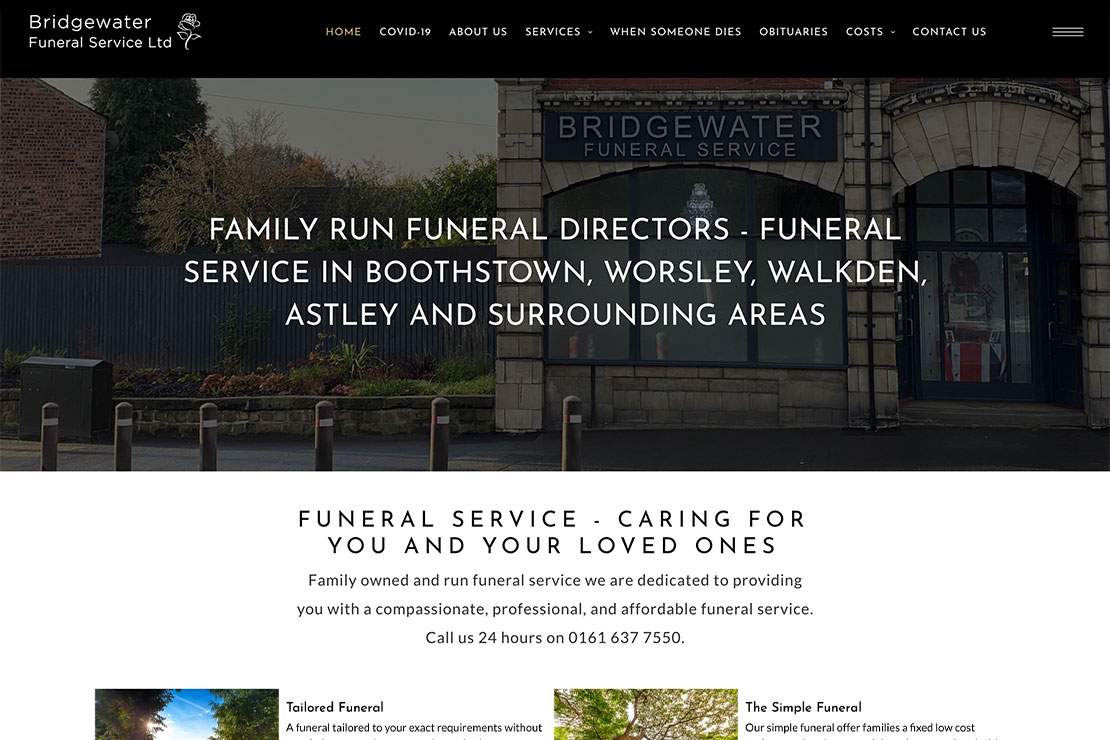 Funeral website designer
