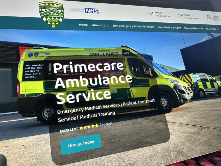 Introducing Primecare Ambulance Service's New Website