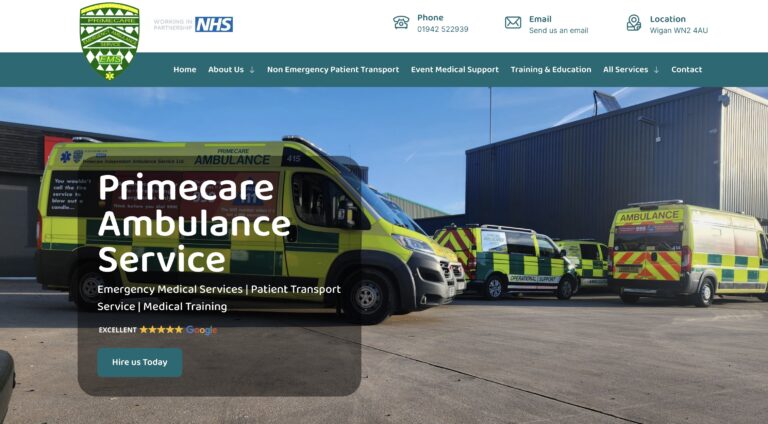 Introducing Primecare Ambulance Service's New Website